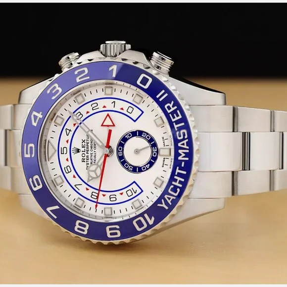 NEW CONDITION ROLEX MENS YACHT MASTER BLUE 44MM WATCH - Picture 2 of 9